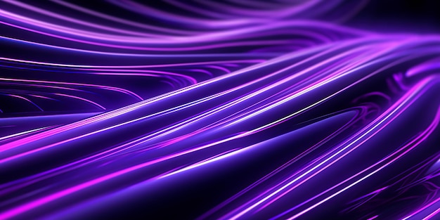 Accattivante sfondo digitale con linee astratte in neon viola e grigio che crea un design visivamente sorprendente e futuristico che mescola colori vivaci con un'estetica moderna Generative Ai