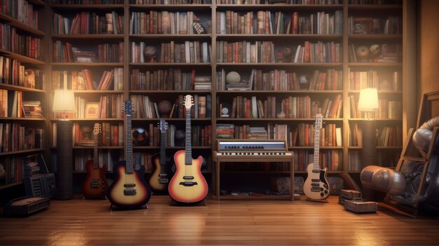 Accesso al servizio di streaming musicale online della libreria Creato con la tecnologia AI generativa