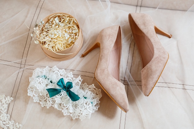 Accessori da sposa sposa il giorno del matrimonio