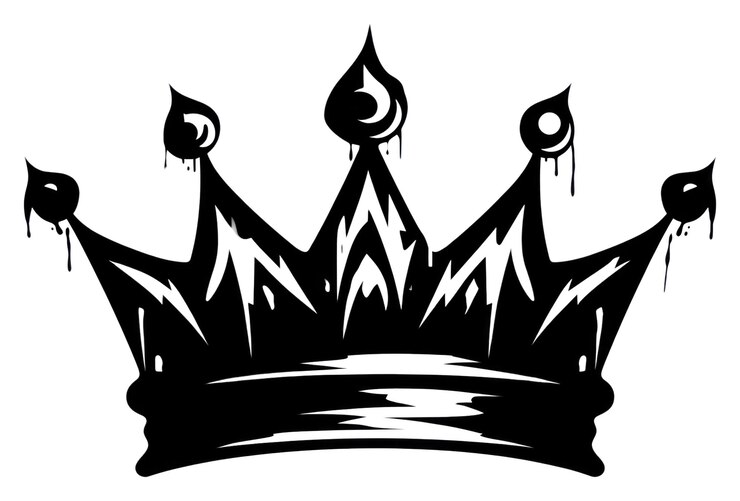 Foto accessori neri di cartoni animati png crown