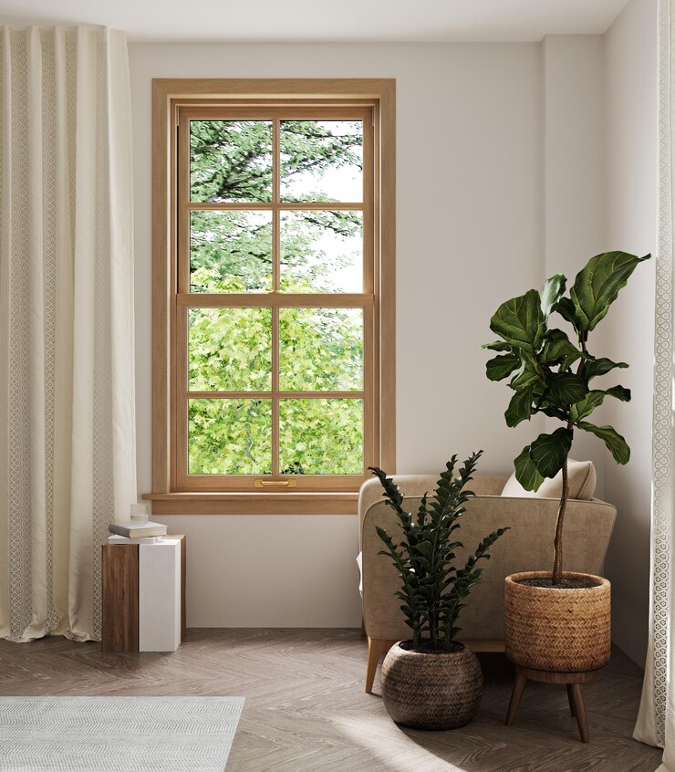 Accogliente casa colonica soggiorno interno 3d rendering