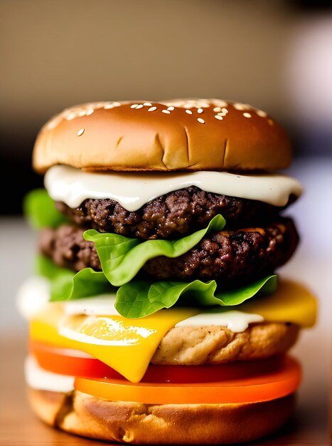 Accogliente hamburger misto realistico dettagliato neutro caldo
