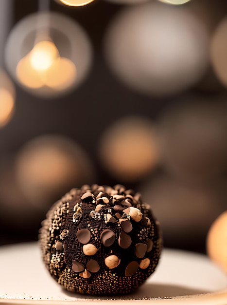 Accogliente ristorante al tartufo con luci calde