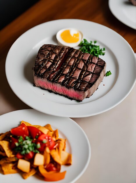 Accogliente ristorante di bistecche realistico dettagliato Nessuno caldo