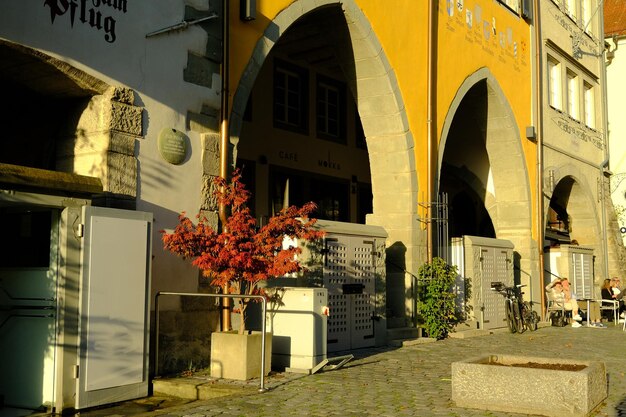 Acero con edificio a Lindau Garmany