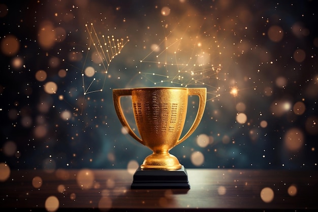 Achievement in Education Gold Awards Concept di successo AI generativa