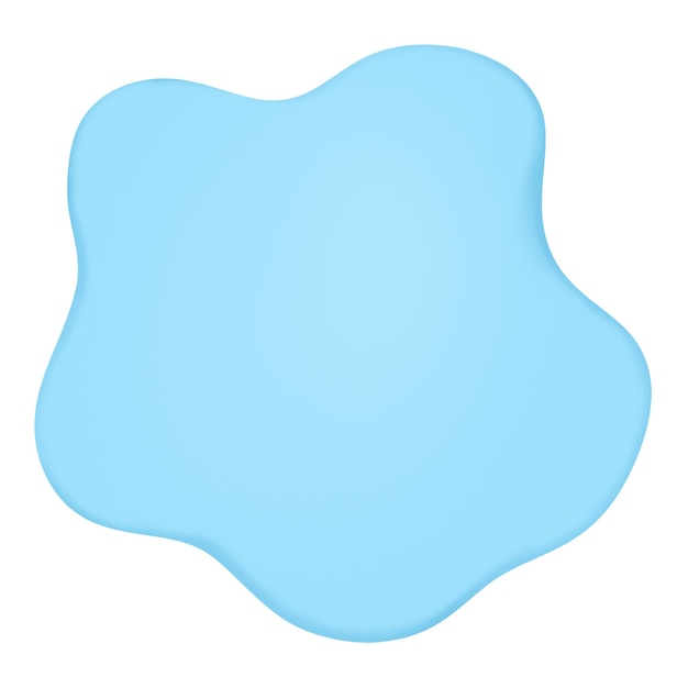 Acqua adesivo png 3D blob liquido cartone animato su sfondo trasparente