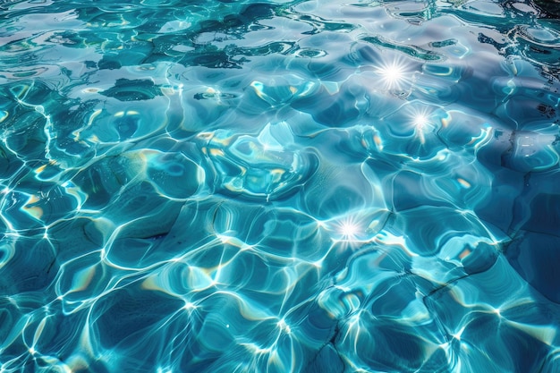 Acqua blu con ondulazioni e riflessi sfondo fotografia professionale