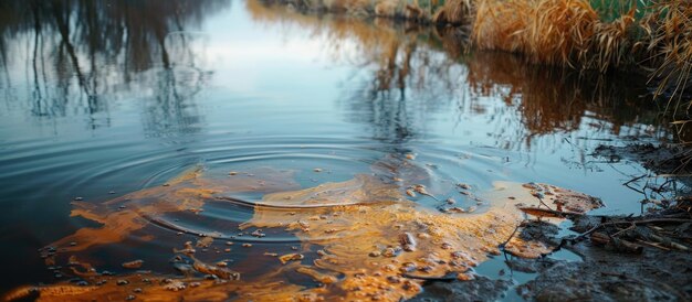 Acqua contaminata da sostanza gialla