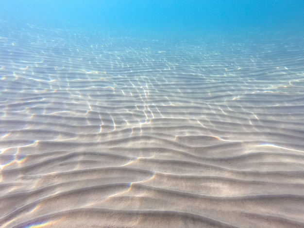 Acqua cristallina, riprese subacquee sul fondo del mare