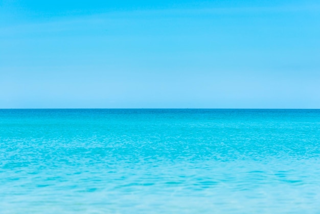 Acqua di mare blu con cielo e nuvole