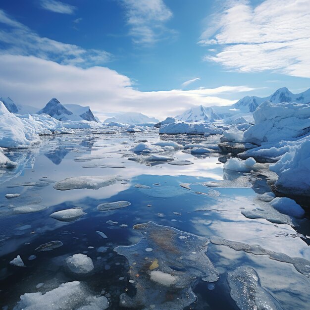 Acqua ghiacciata inquinata nell'Antartico