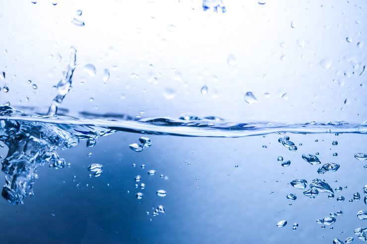 acqua onda e aria bolle di sfondo.