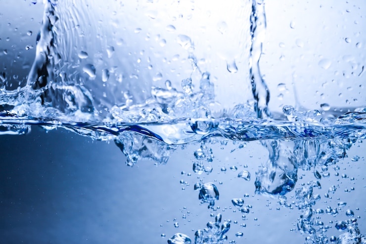acqua onda e aria bolle di sfondo.