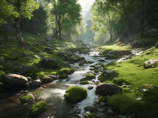 Acqua pietra hd e vista naturale