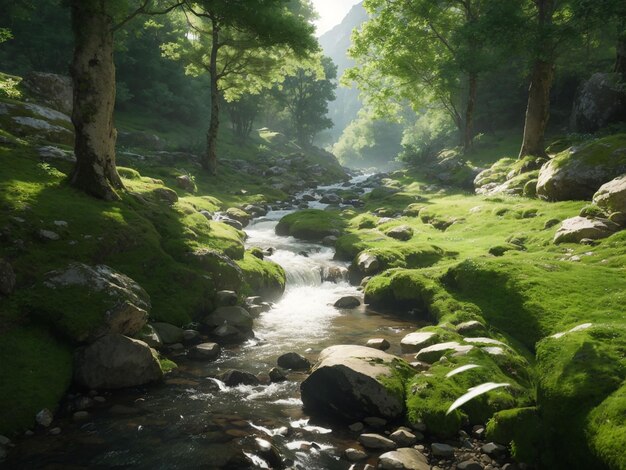 Acqua pietra hd e vista naturale