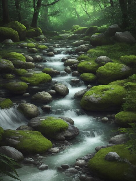 Acqua pietra hd e vista naturale