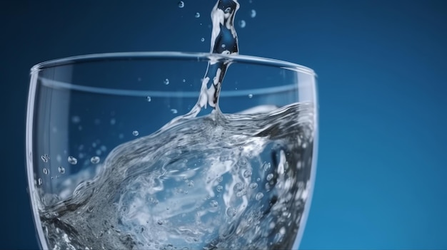 Acqua pulita in vetro Illustrazione AI GenerativexA