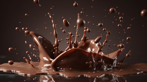 Acqua spalmabile al cioccolato Giornata mondiale del cioccolato 07 luglio IA generativa