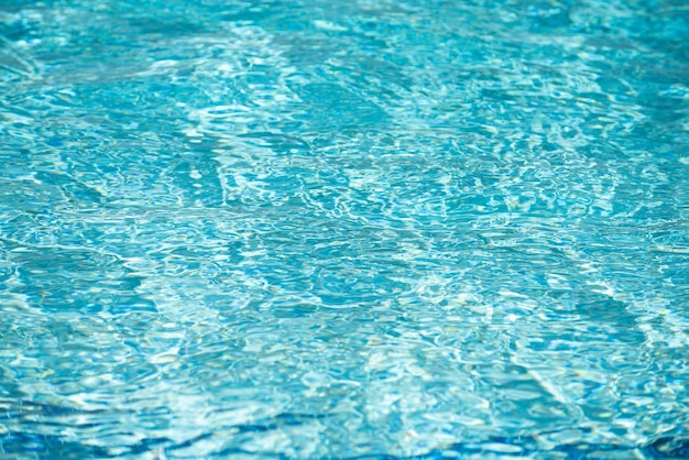 Acqua sullo sfondo della piscina con onda ad alta risoluzione astratta o trama dell'acqua increspata