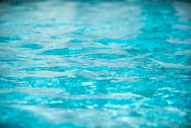 Acqua sullo sfondo della piscina con onda ad alta risoluzione astratta o trama dell'acqua increspata