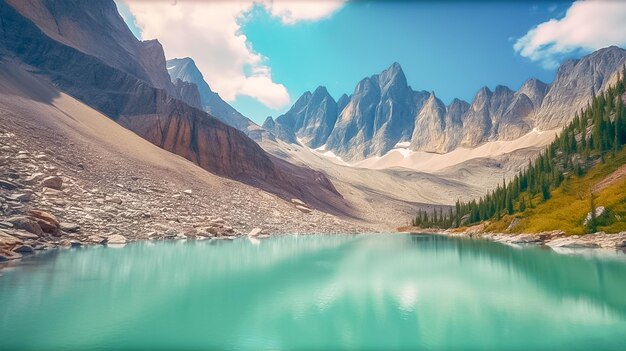 Acque tranquille Riflessi di serenità in un fiume calmo Ai generato