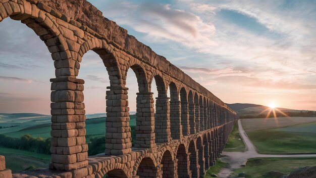 Acquedotto vicino a Noain Navarre, Spagna