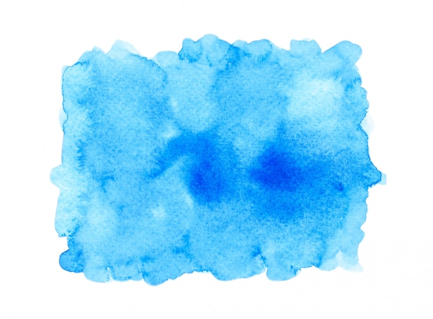acquerello blu con spruzzi di colore su sfondo bianco texture design