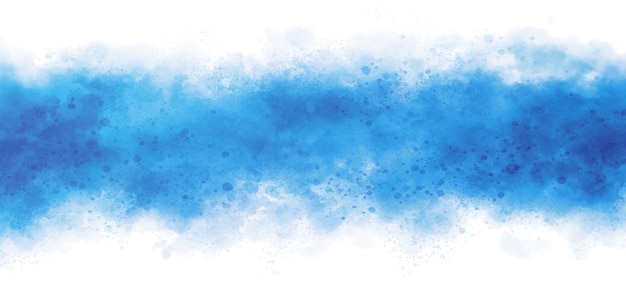 Acquerello blu su sfondo bianco illustrazione