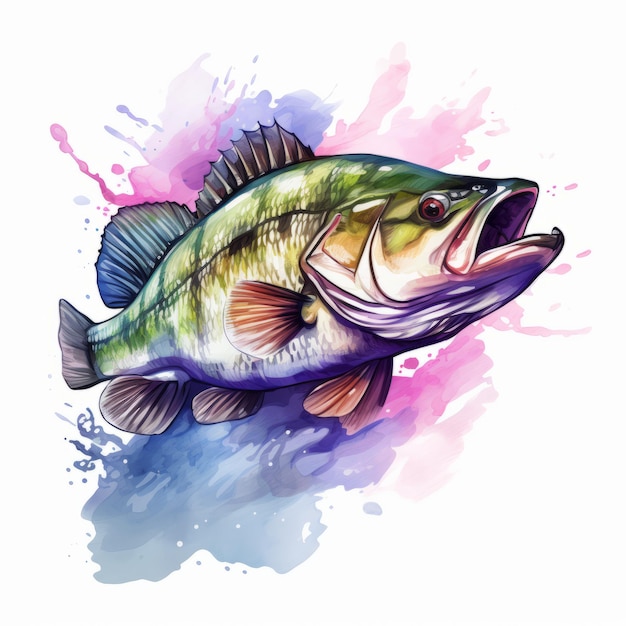 Acquerello colorato Splash realistica Bass Clipart