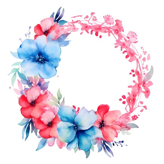 acquerello corona di fiori clipart