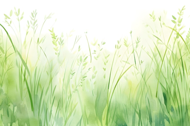 Acquerello d'erba pastello morbido pittura di sfondo paesaggio per la natura stagione materiale ambientale