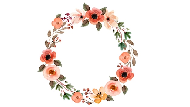 Acquerello di gigli fiore cornice floreale