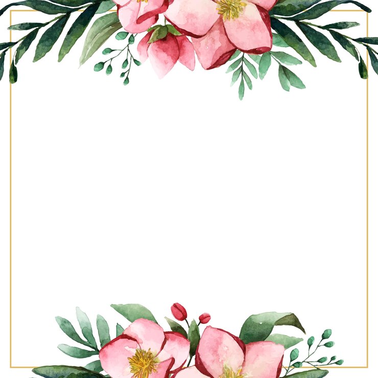Foto acquerello fiore cornice png sfondo trasparente