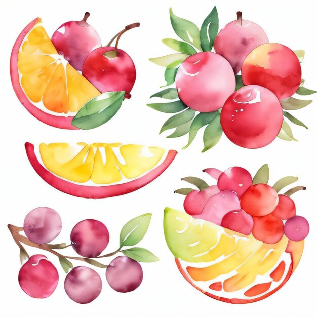 Acquerello Frutta Clipart