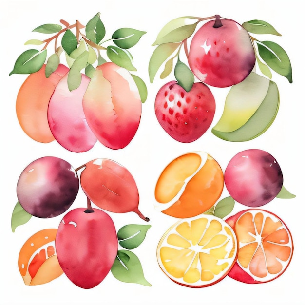 Acquerello Frutta Clipart