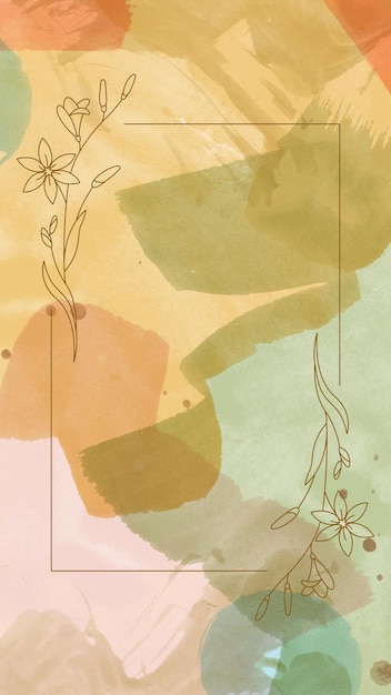 Acquerello giallo minimalista moderno sfondo semplice Instagram Story 1