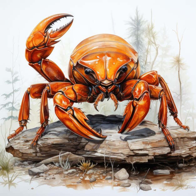 acquerello Scorpion clipart Generative Ai