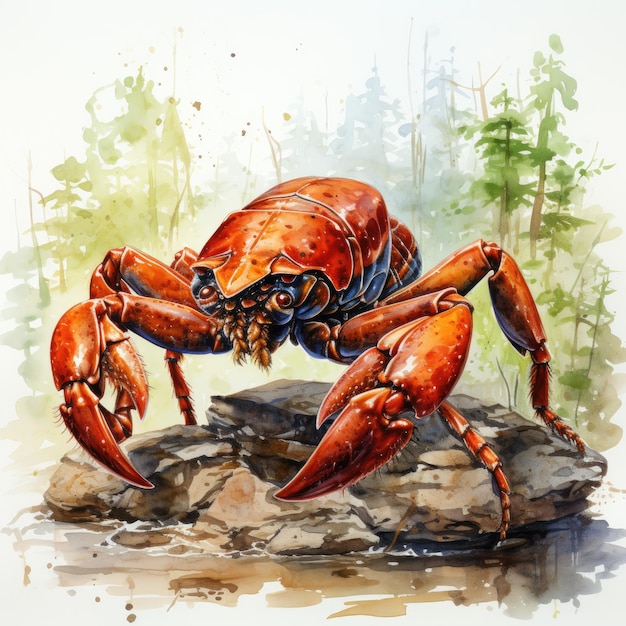 acquerello Scorpion clipart Generative Ai