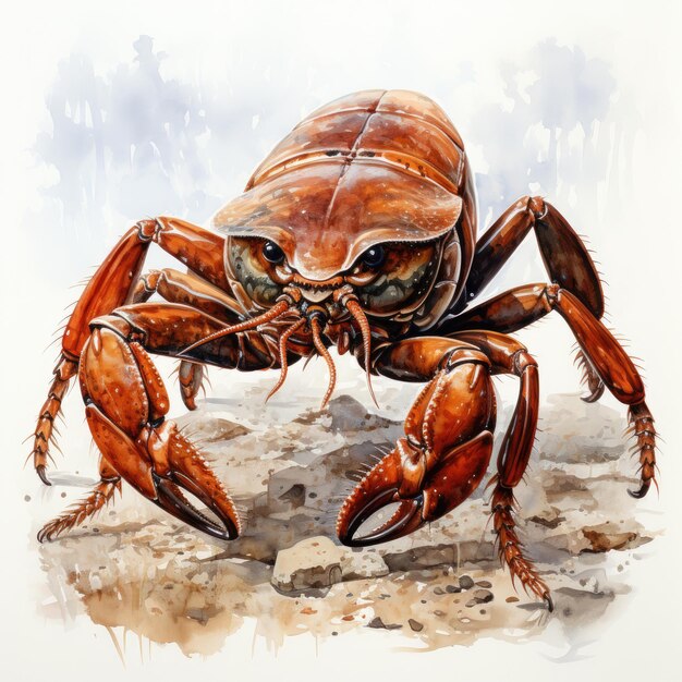 acquerello Scorpion clipart Generative Ai