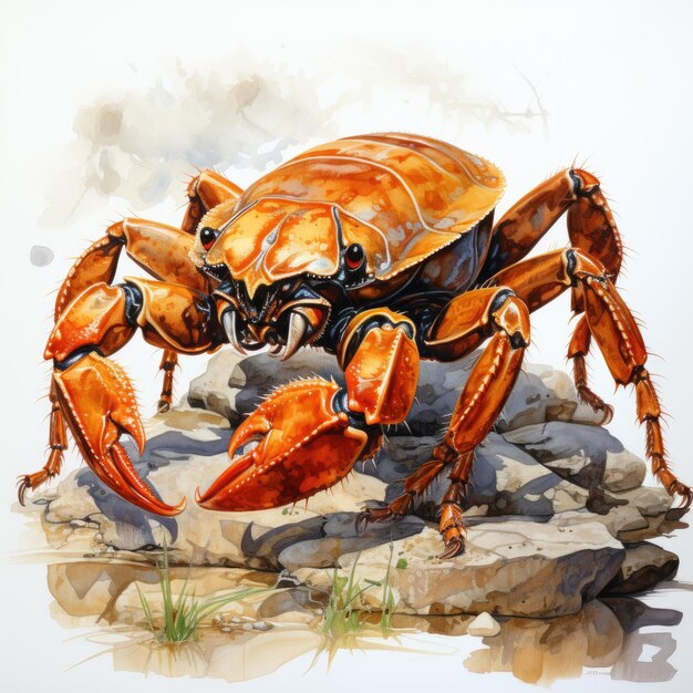 acquerello Scorpion clipart Generative Ai