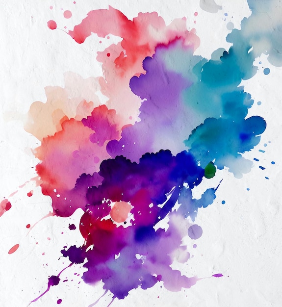 Acquerello Splash pittura riproduzione Blob Splatter sfondo colorato