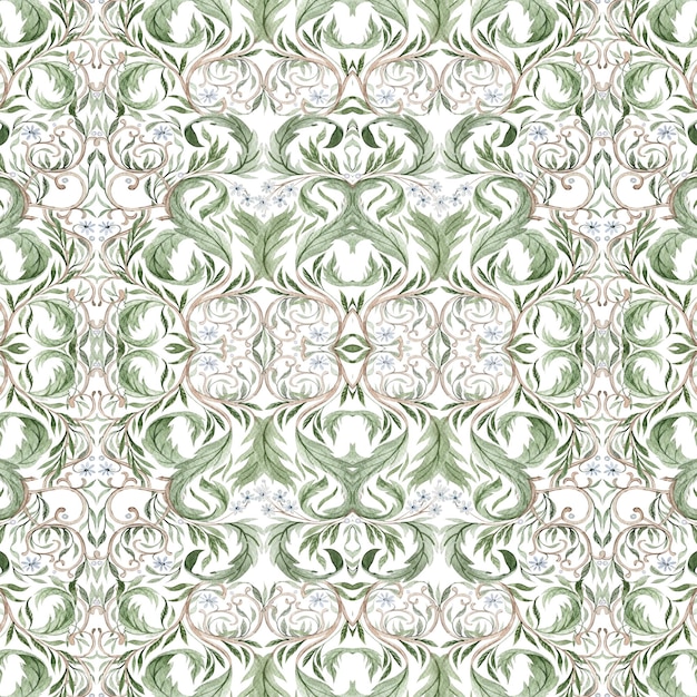 Acquerello vintage astratto floreale seamless texture Piastrelle arabe