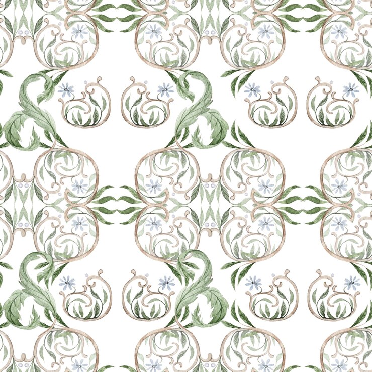 Foto acquerello vintage astratto floreale seamless texture piastrelle arabe
