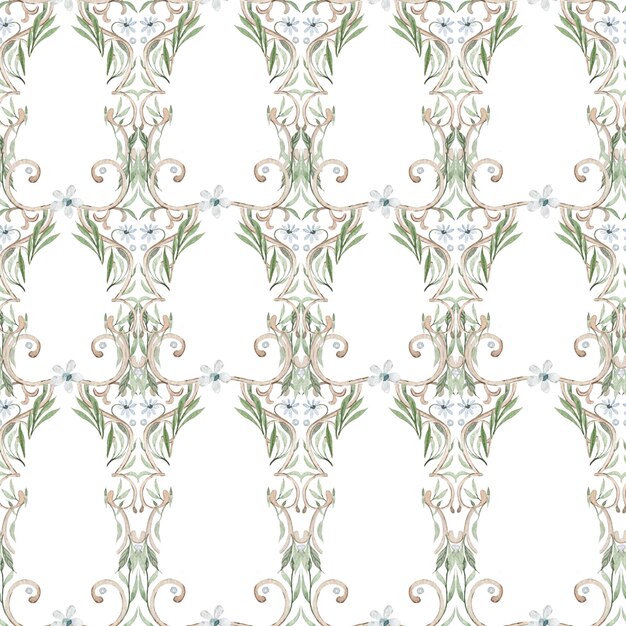 Acquerello vintage astratto floreale seamless texture Piastrelle arabe