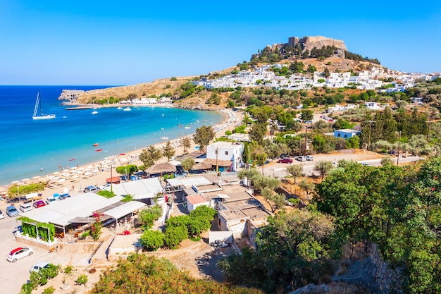 Acropoli di Lindos e spiaggia Rodi