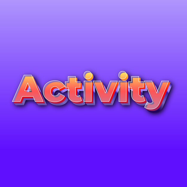 ActivityText effetto JPG foto di carte con sfondo viola sfumato