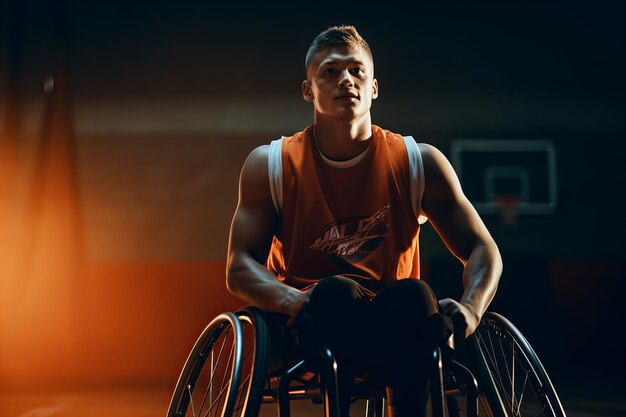 Adaptive Baller Giocatore di basket disabile in sedia a rotelle personalizzata