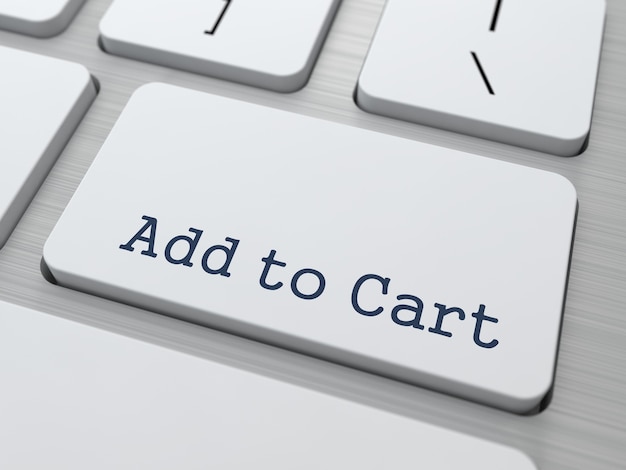 Add to Cart Button on Modern Computer Keyboard