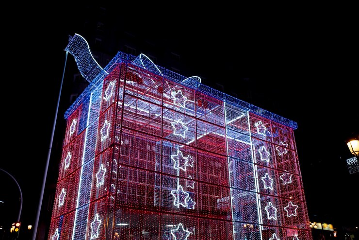 Addobbi natalizi e luci della città di Vigo